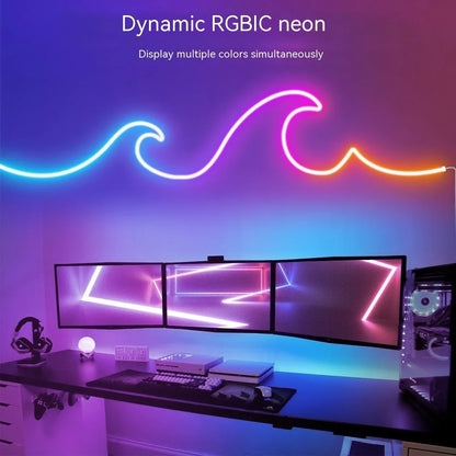 Outdoor waterproof colour-changing ambience light showing LED bead configuration and dimensions