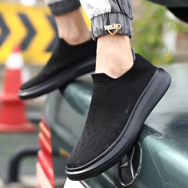 Men's solid color mesh sneakers in various sizes and colors