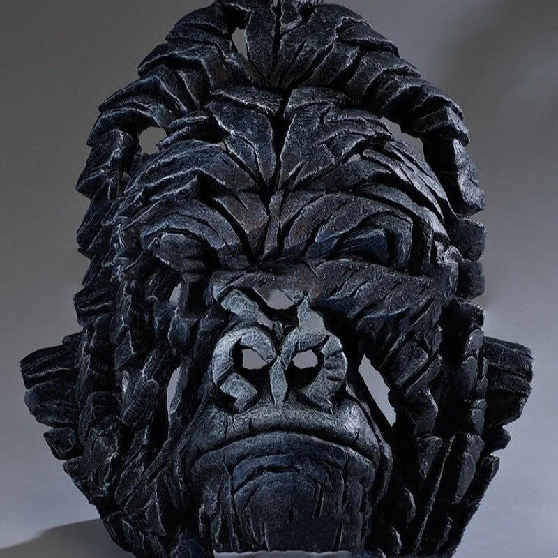 Hand-painted resin animal sculpture in shark, lion, or chameleon design