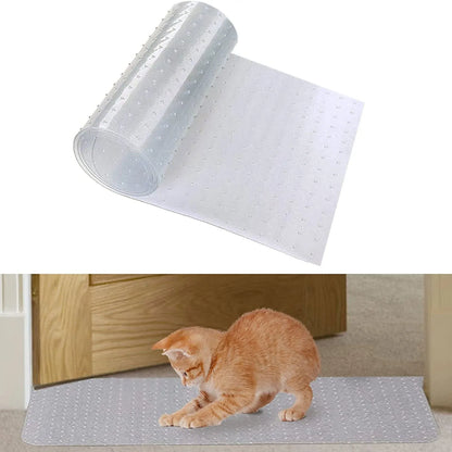 Transparent PVC carpet scratch protective pad for door carpet, cuttable floor mat in 31x160cm size