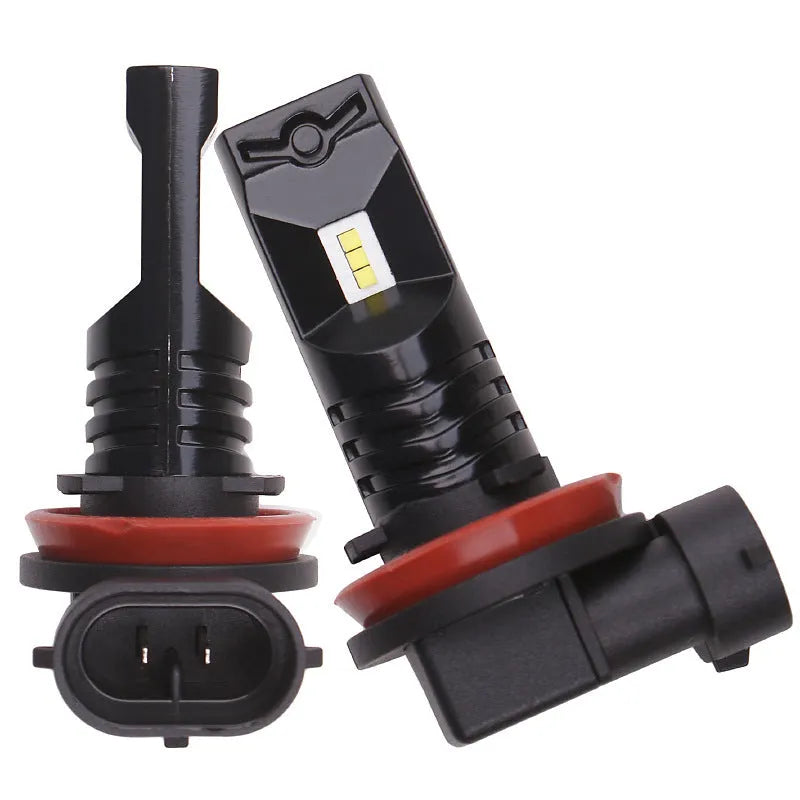 H11 H8 CSP 80W high power automotive LED front fog lamp with aviation aluminium housing.
