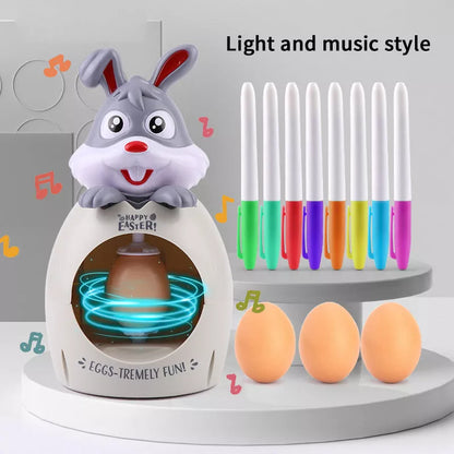 Easter egg decoration kit for kids with sound and light features, safe and non-toxic