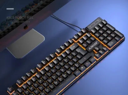 GOIIOG Jigou K803 wired USB keyboard in black matt with mechanical feel and multimedia keys