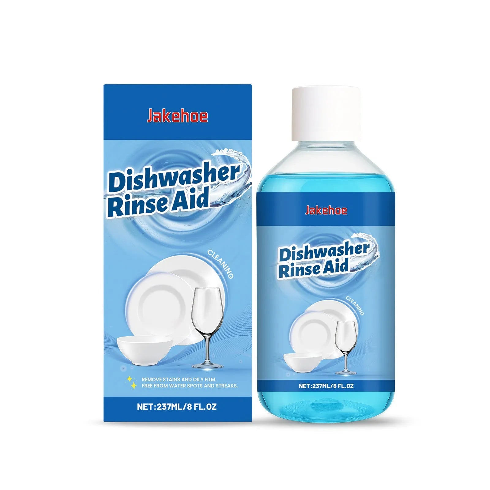 237mL dishwasher detergent aid cleaner bottle for stain removal on kitchenware