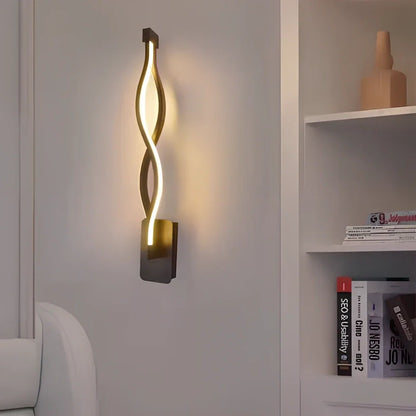 Nordic minimalist LED wall lamp in black with silicone shade, 220V for bedroom bedside use, 30000-hour lifespan