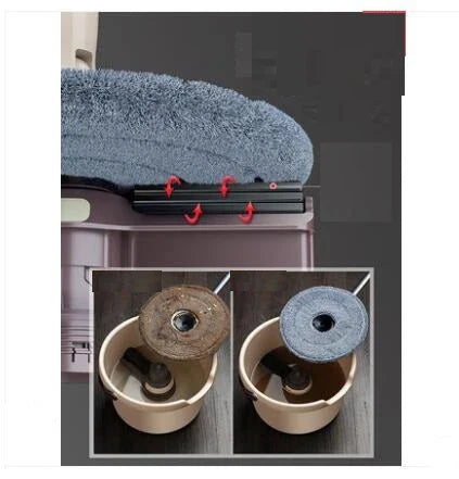 Rotary Mop with Microfiber Cloth and Stainless Steel Handle for Efficient Wet and Dry Cleaning
