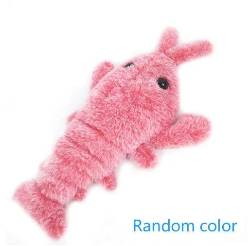 Vibrant Leaping Lobster USB-Powered Pet Toy with Swinging Tail and Automatic Movement