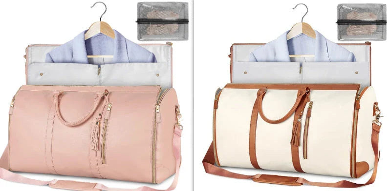 Spacious Travel Duffel Bag - Versatile Women's Handbag with Folding Suit Compartment in Multiple Color Options
