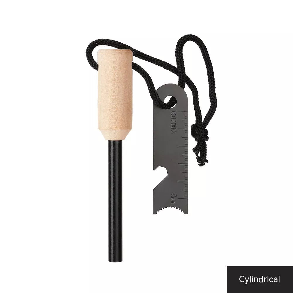 Portable outdoor flint camping equipment for reliable fire starting