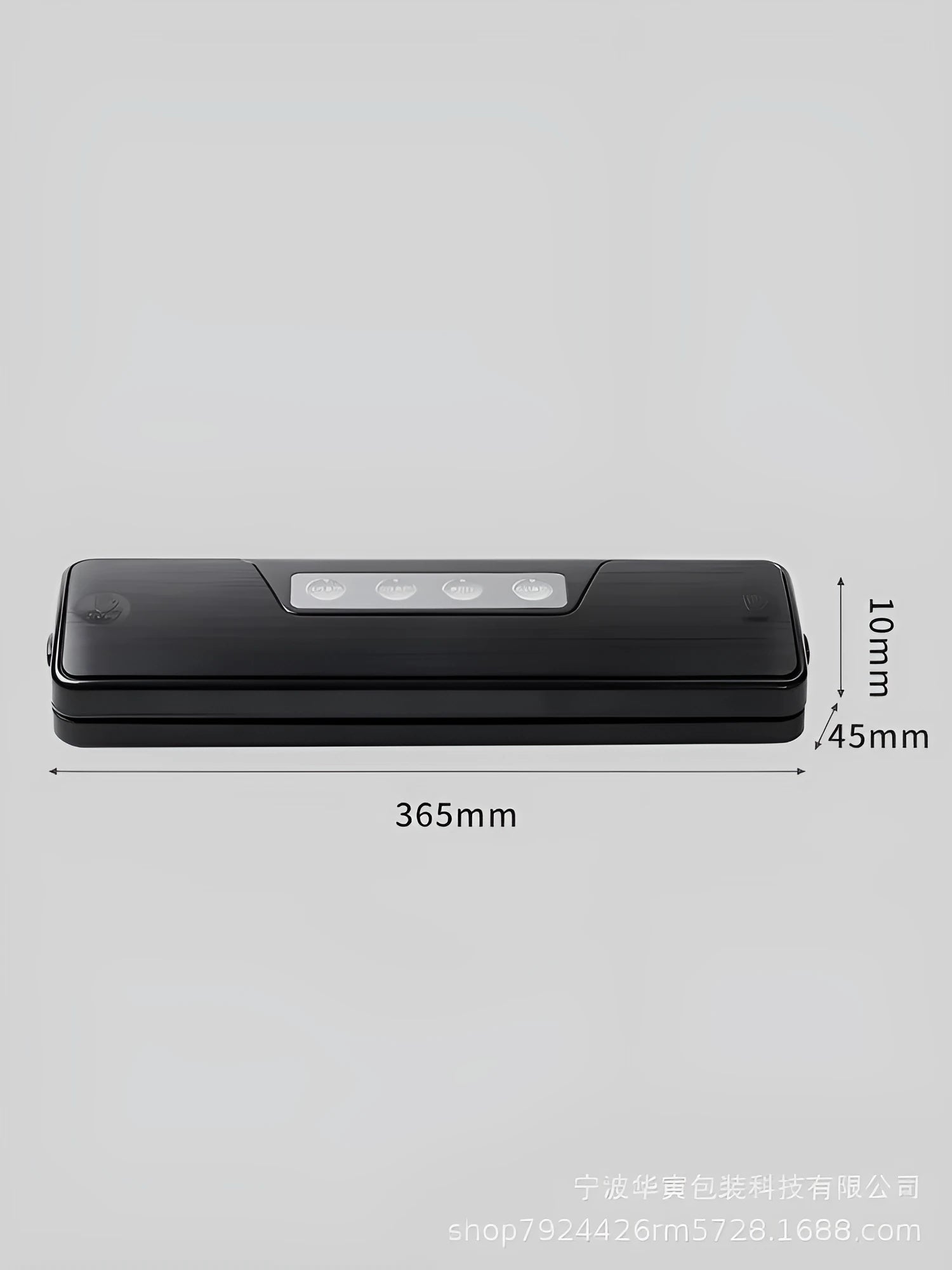 Black automatic vacuum sealer machine with compact design for household food preservation