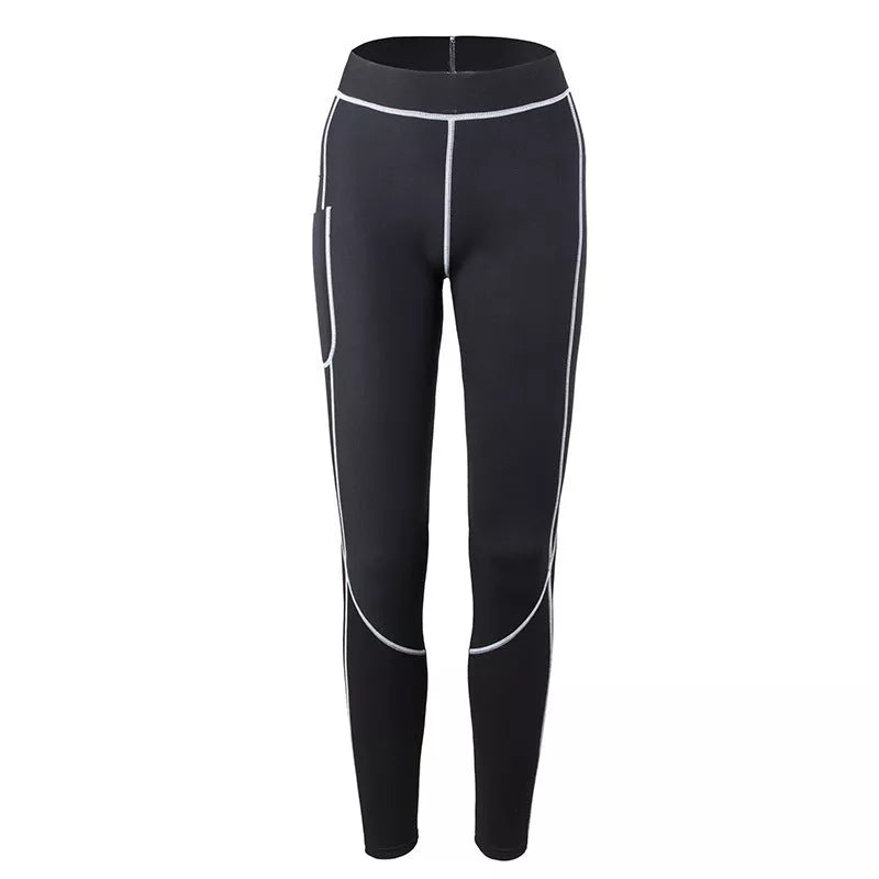 Black shaping fitness pants with SCR fabric for enhanced flexibility and comfort during workouts