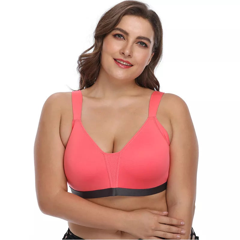No steel collar underwear bra in polyester fiber, available in multiple colors and sizes