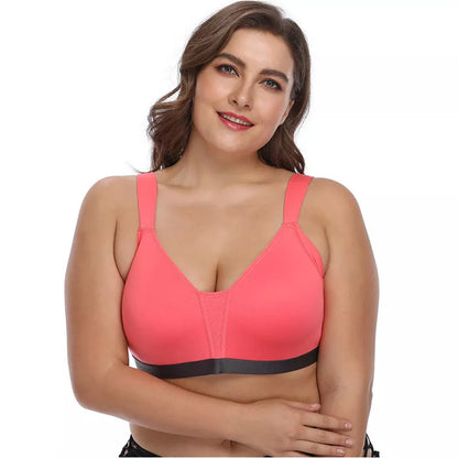No steel collar underwear bra in polyester fiber, available in multiple colors and sizes