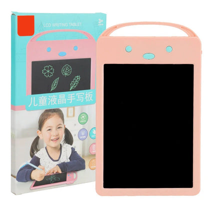 Children's LCD writing board in pink and blue with one-click clear and light options