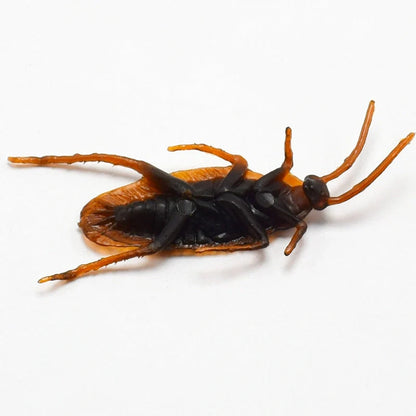 Realistic Halloween plastic cockroach prank toy, 7CM in length, brown color