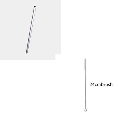 Premium heart-shaped reusable metal drinking straws for bubble tea and other beverages
