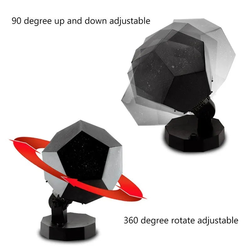 LED starry sky projector night lamp with USB charging, 3D star and constellation projection for kids bedroom ceiling, remote control with adjustable brightness levels for home planetarium room lighting