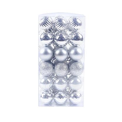 36 Christmas decoration balls in 16 colours with 4cm diameter spherical design