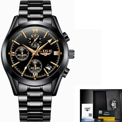 Sports quartz watch with 30M waterproof and mineral glass mirror