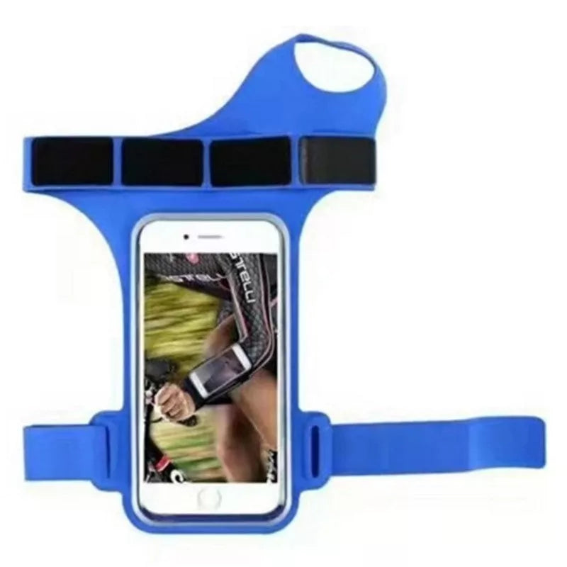 Waterproof sports armband for smartphones with card slot in black, green, blue, and rose red
