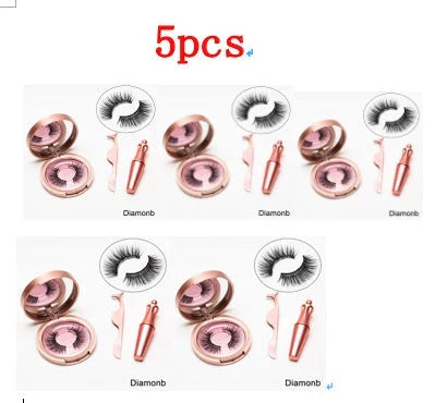 Magnetic Liquid Eyeliner and False Lashes Set - Easy Application, No Glue Needed