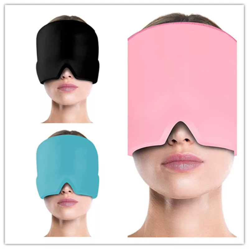 Cold Compress Hood for migraine and stress relief with soft gel design