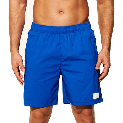 Men's quick-drying nylon beach shorts in four colours with straight leg opening