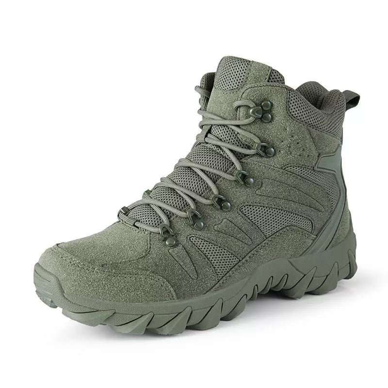 Men's Training Combat Boots in 702 army green, sand, and black for outdoor hiking