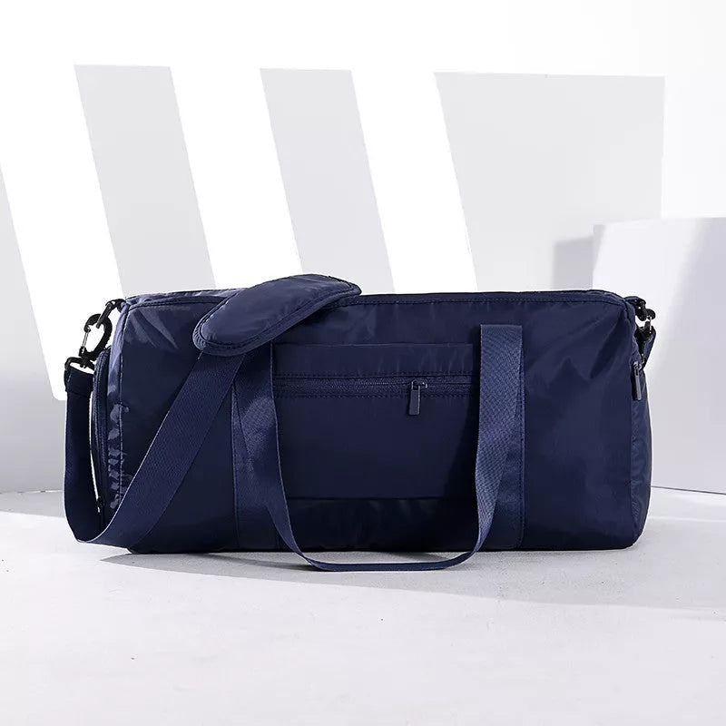 Dry wet separation sports fitness bag in navy blue, perfect for swimming and travel
