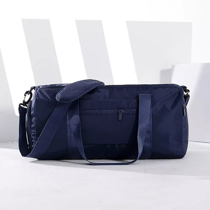 Dry wet separation sports fitness bag in navy blue, perfect for swimming and travel