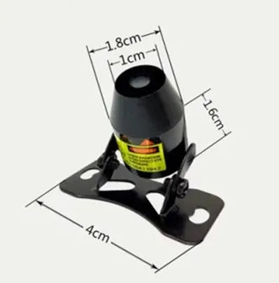 Black laser fog light anti-tailgating spotlight and anti-collision warning lamp for car rear fog safety