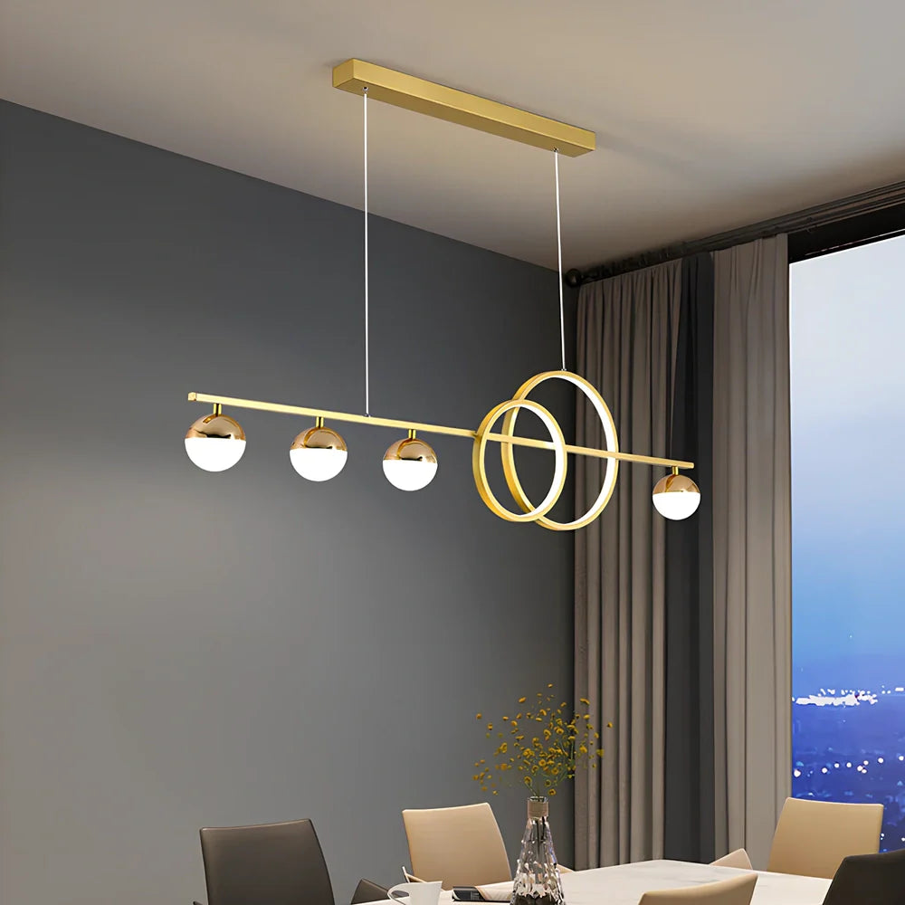 Rectangular aluminium ceiling lamp in black or gold with remote control for dimming and colour adjustment