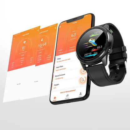 LEMFO LF26 smart bracelet with 1.3-inch screen showing fitness data on wrist