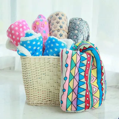 Coral cashmere pet mat for cats and dogs in various sizes and colors