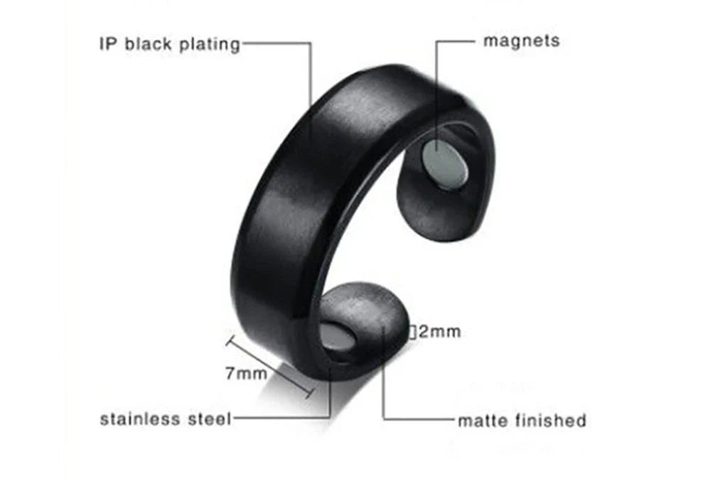 Magnetic Therapy Ring with acupressure design for sleep apnea relief and improved circulation