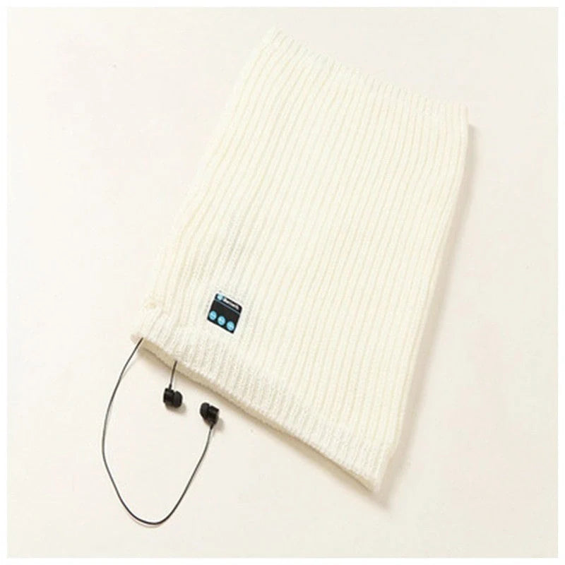 Knit Pullover Wireless Bluetooth Scarf in multiple colors with intuitive controls
