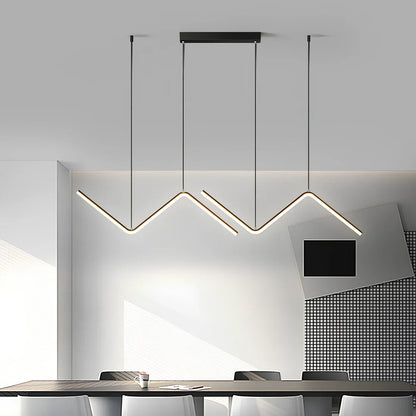 Modern minimalist black LED chandelier 900mm x 1200mm with 1.2m height adjustment and remote dimming