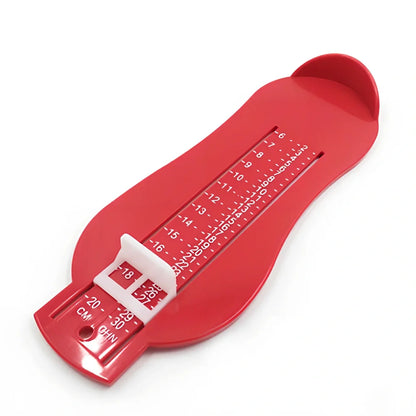 Blue children's foot measuring ruler with 0-20cm scale on ABS plastic 22.7x9x2.5cm