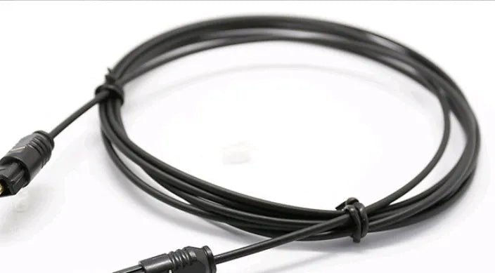 OD2.2 slim optical digital audio cable with Toslink connectors for home cinema and hi-fi systems.