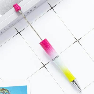 Rotating bead ballpoint pen in gradient colour with ABS plastic and steel wire construction