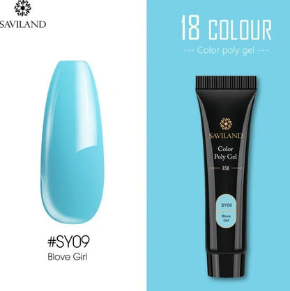 15g colored crystal nail extension glue with UV protection in various colors