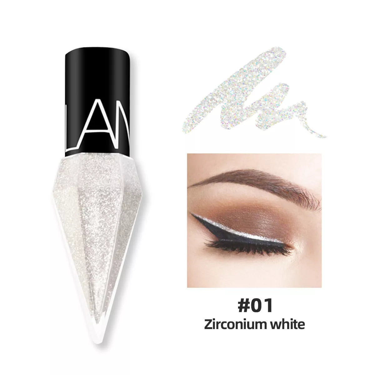 LOOKAVE Diamond Shiny Eyeliner in bulk, 25G, available in five spot colors