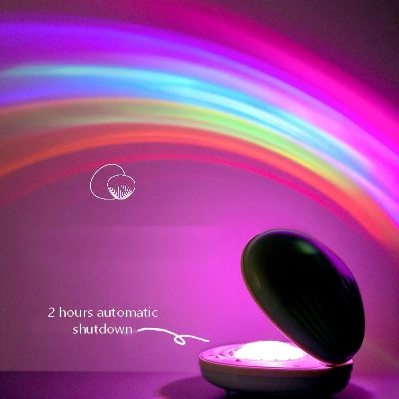 Colorful Rainbow Projection LED Night Light for children's bedrooms