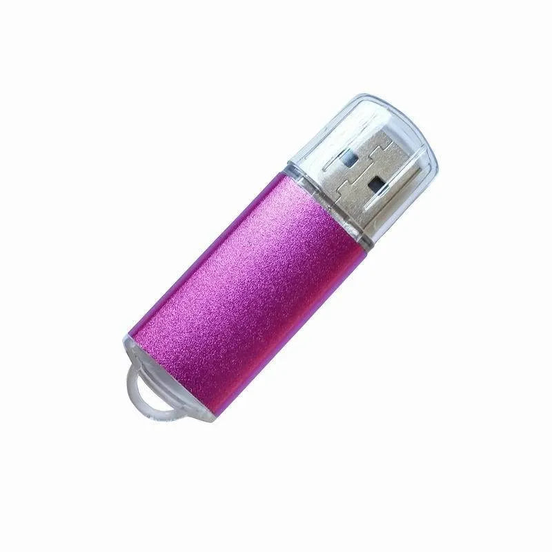 Software encryption lock C dongle USB key with metal shell in various colours showing 50mm length