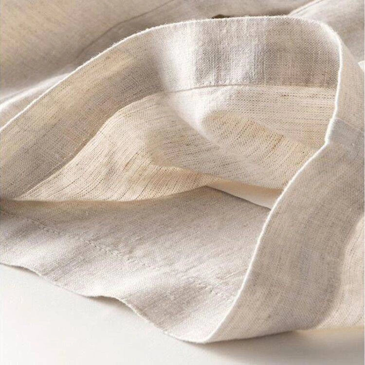 Women's cotton and linen high-waist straight leg pants in a variety of colors