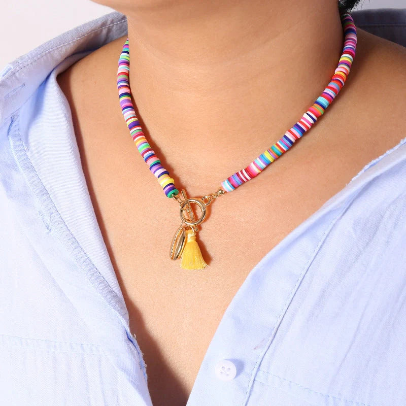 Chic Shell Tassel Necklace - Bohemian Charm for Effortless Style