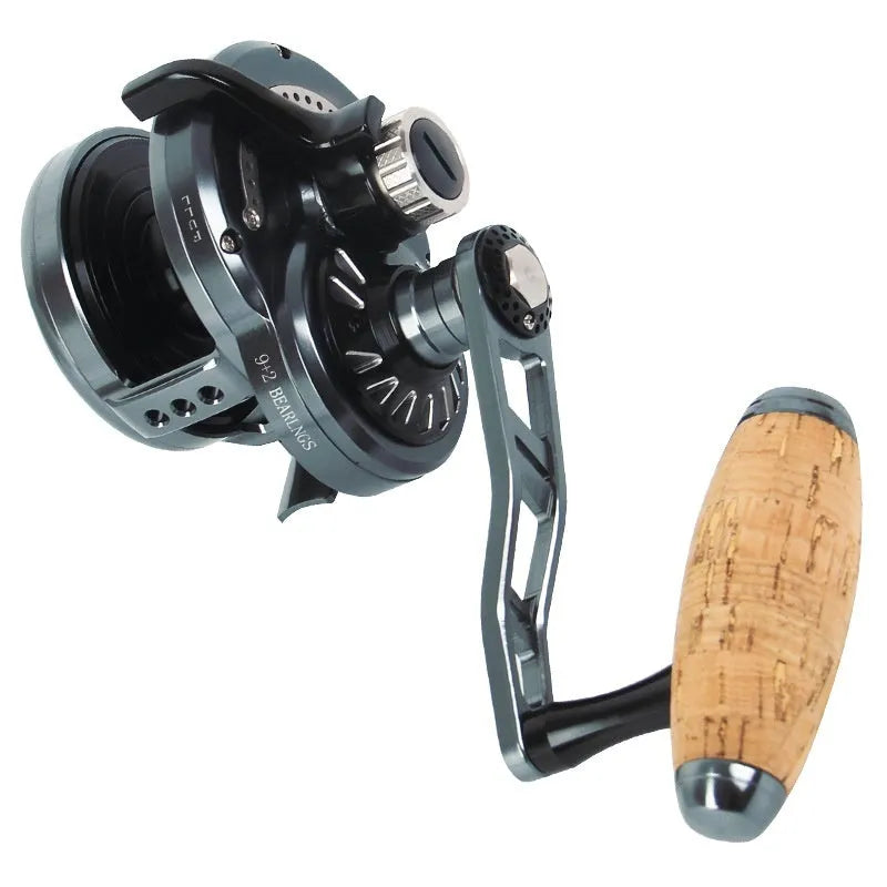 Fishing line cable winder with extension shaft for portable line management