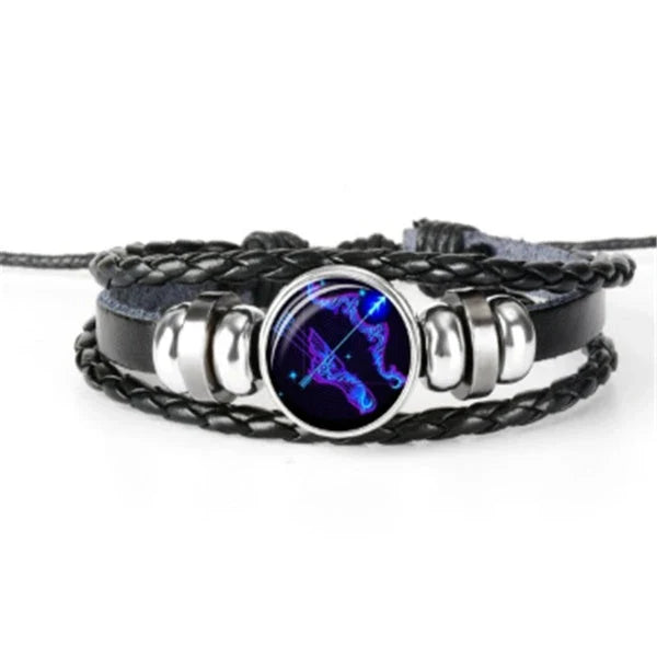 Stylish zodiac constellation bracelet with 12 zodiac sign design options