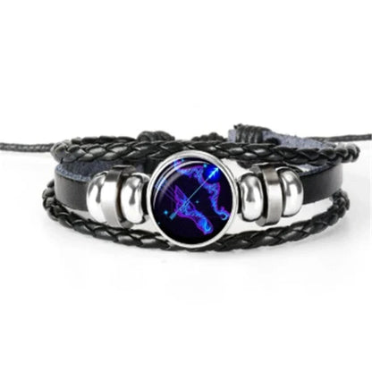 Stylish zodiac constellation bracelet with 12 zodiac sign design options