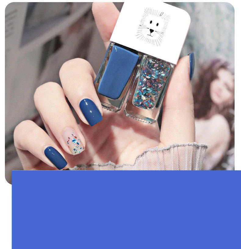 Dual-Tone Nail Polish Set with Vibrant, Long-Lasting Colors and Calcium-Infused Formula